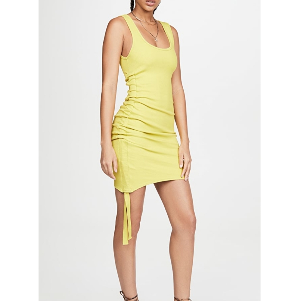 Cinq a Sept Lime Yellow Mini Dress